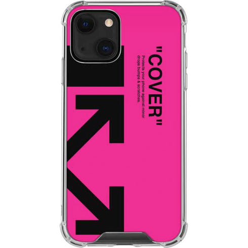Black and Pink Arrows iPhone 14 Clear Case